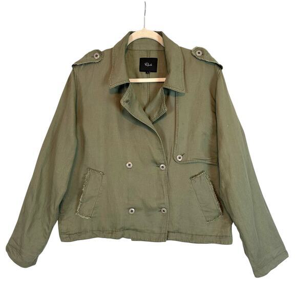 Rails Jackets & Blazers - Rails Barclay Sage Double Breasted Utility Jacket Medium Coastal‎ Casual
